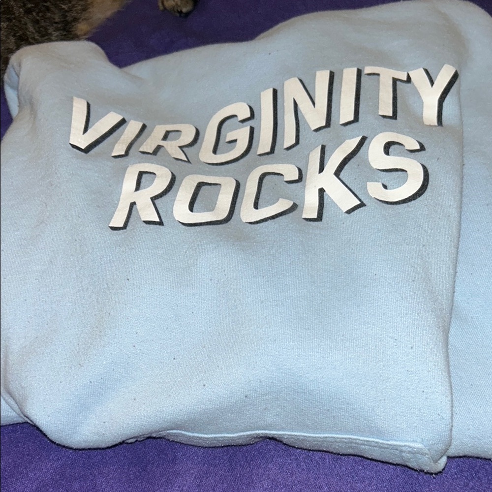 Blue Virginity Rocks Hoodie